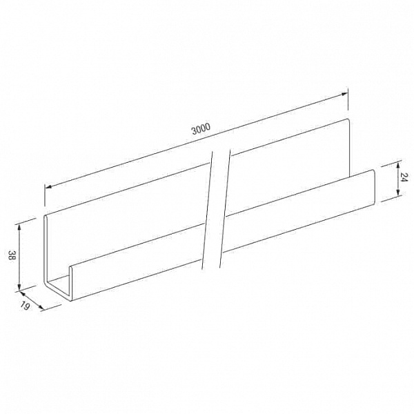 VOX FS-251 планка универсальная QUARTZ GREY 3м